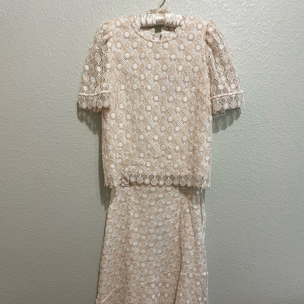 Cartolina Cream Lace Iris Top and Hera Skirt